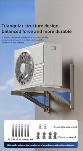 Support climatiseur charge 280kg rigide à structure triangle - 4