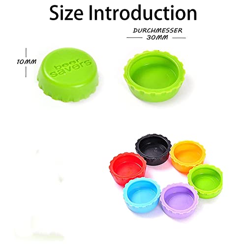 LMOGWL 12 Stück Silikon farbige Flaschenkappen, wiederverwendbare Silikon Flaschenkappen, Flaschenkappen zum Versiegeln von Bier und Saft Flaschenkappen, Glas Flaschenkappen (6 Farben)