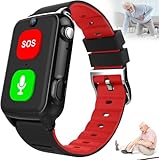 Pulsera De Llamada De Emergencia para Personas Mayores, Reloj De Posicionamiento GPS con Cámara, Rescate Sos, Llamada De Voz 4g A Prueba De Agua, Medición De Frecuencia Cardíaca, Red