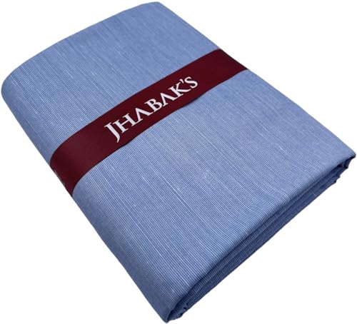 Image of JHABAK'S Unstitched Cotton Blend Solid Shirt & Trouser Fabric - 2.25 m Shirt Cloth - 1.20 m Pant Piece