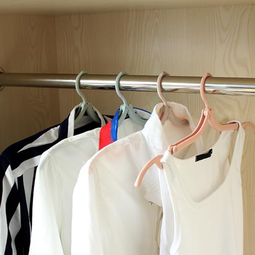 INNAL 18 Stück Faltbare Kleiderbügel,Faltbar Reise Kleiderbugel Platzsparend,Tragbare Kleiderbügel,Multifunktionales Reisebügel Tragbare,Klappbar Reisekleiderbügel für Zuhause,Hotel,Camping,Reisen