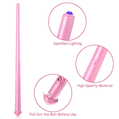 image for Gejoy 2 Piece Light up Wand Magic Wizard Wand Princess Fairy Wands Chr