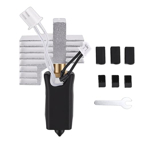 Eujgoov 3D Printer Hotend Kit, 60W, 0.2mm Nozzle, with 3 Extra Silicone Sleeves + 3 Nozzle Brushes, Replacement for ELEG