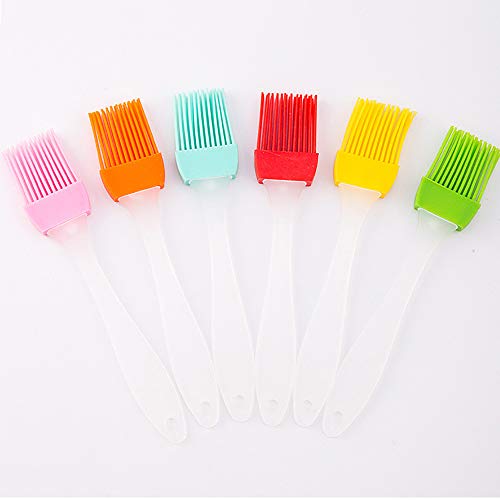 Feng Silicone Brush, Colourful Silicone BBQ Brush, Baking Brush, Barbecue Brush, Soft and Durable BBQ Brush, Kitchen Brush, Heat-Resistant, Essential Dishwasher Safe