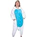 Silver Lilly Adult Pajamas - One Piece Cosplay Animal Costume (Blue Unicorn, M)