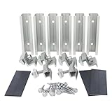 NVOQILIN Verstellbare Solarmodul-Montageklemmen und Schienen, Aluminiumhalterungen, Solarmodul-Endklemmen für Dachinstallation