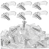 100PCS LED Strip Mounting Clips Waterproof Secure Fixing LED Strip Clips with Screws One-Side, 10mm Wide