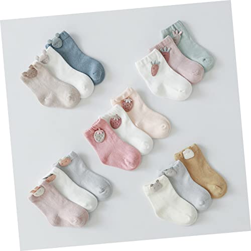 SAFIGLE 3pair Adorable Cotton Socks of Cartoon Rabbit Footwear for Newborns Xs Months Soft Breathable Non-slip for Boys and Girls2