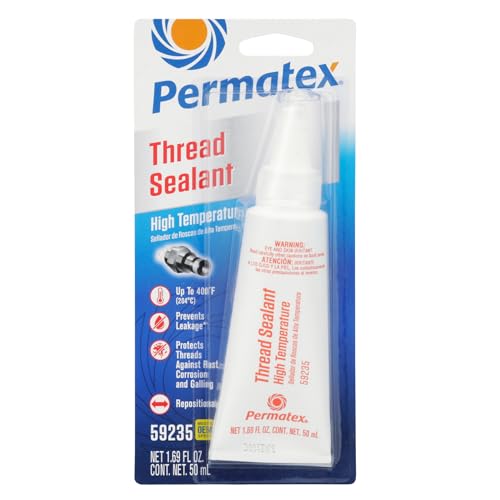 Permatex 59235 High Temperature Thread Sealant, 50 ml Tube by Permatex - Used condition - US$12.03