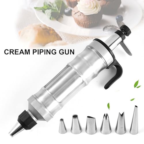 jebyltd Professional Cream Piping Set Unique Gourmets Dessert Syringes 400ml With 6 Tip For Professional Cake Adornment Gift - Image 8