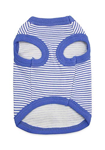 Droolingdog Dog T Shirts Striped Dog Clothes Puppy Cotton Breathable Vest, Small, Pack Of 2 #TOP3