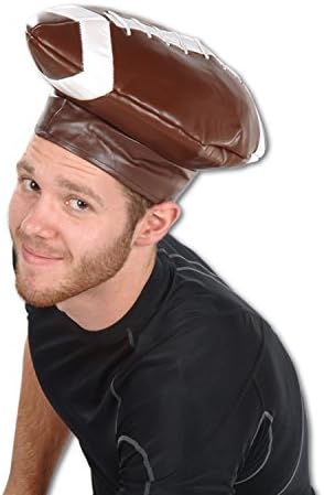 Beistle Vinyl Football Hat – Adult Novelty Headwear for Fantasy Sports Events, Football-Themed Party Accessory for Team Celebrations, Tailgates, and Spirit Rallies, One Size Fits Most Adults image 5