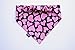 Valentine's Day Scrunchie Dog Bandana Perfect for Winter Season, Handmade Heart Print Elastic Pet Bandana, Love Day Photoshoot Props, Festive Dog Outfit (XX-Large, Twisted Pink Hearts)