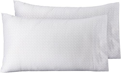 Amazon Basics Microfiber Pillowcases, Grey Crosshatch  Set of Two