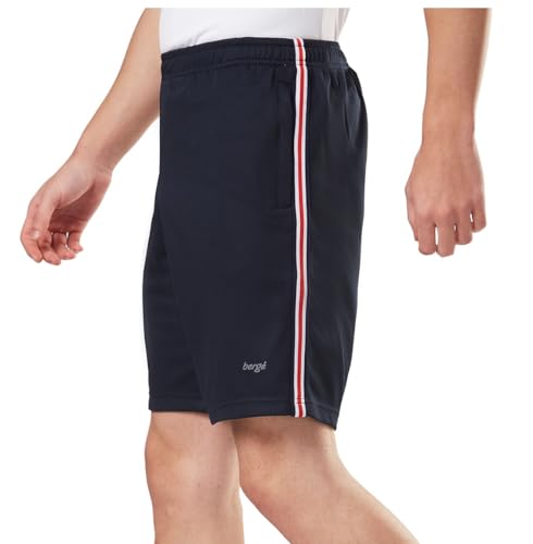 Image of Berge' Men's Instadry Dryfit Polyester Lightweight Soft Fabric Long Shorts With Secure Zipper Pockets for Casual Sports, Running, Gym, Jogging | Half Pants