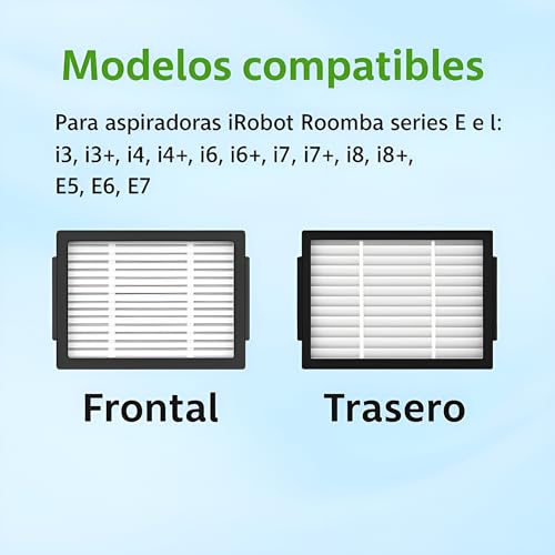 Miniatura 7 de Mirtux Pack 3 Filtros Compatibles Con Roomba E5 E6 I1 I3 I3 I7 E5154 E5158 J7. Kit De Repuestos De Filtro E5 E6 I7 I7 J7