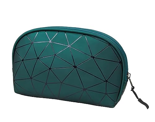 Image of House of Quirk Makeup Handy Bag Travel Cosmetic Organizer Bag Large Zipper Pouch Toiletry Bag for Women (Green)