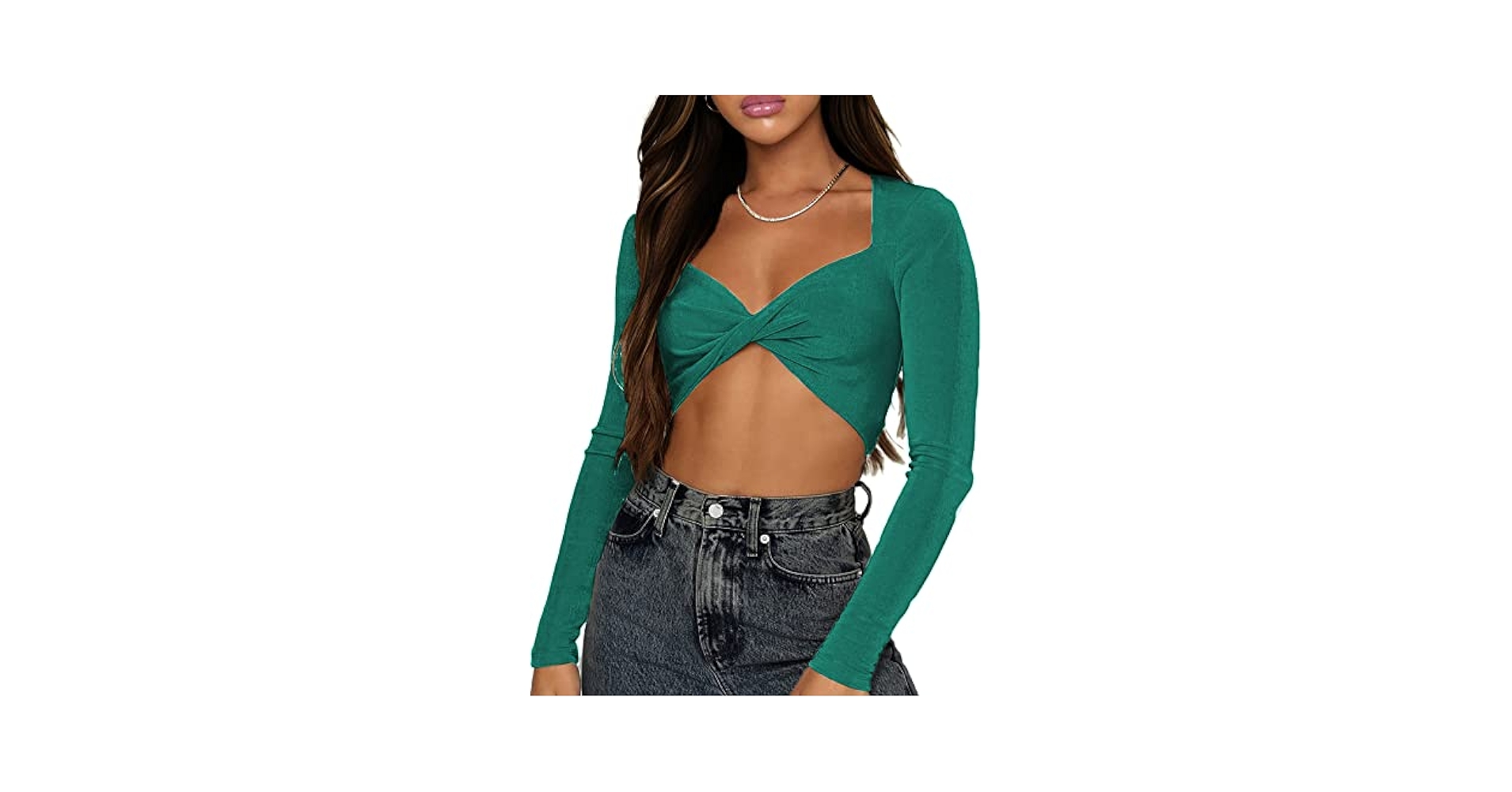 SOFIA'S CHOICE Women's Going Out Tops Sexy Long Sleeve Twist