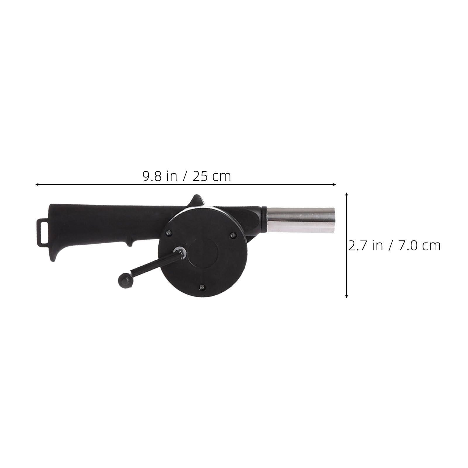 Lurrose Set di 5 mantici a manovella con ugello in metallo - Ventilatore manuale per barbecue, falò all'aperto, picnic, caminetto, carbone e stufa a legna.