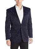 Stacy Adams Men's Big and Tall Scott Floral Sports Coat, Navy,...