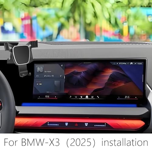 LUNQIN Car Phone Holder for BMW X3 2025 2026 Auto Accessories Navigation Bracket Interior Screen Decoration Dash Board Mobile Cell Phone Mount case by LUNQIN - Image 2