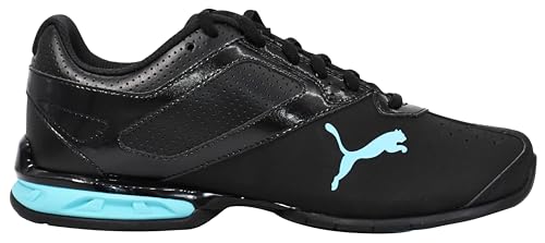 PUMA Women's Tazon 6 Sneakers, Puma Black/Team Aqua, 9.5 M