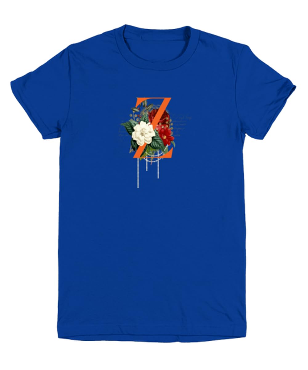 GenericMonogram Letter Z youthtee Blue