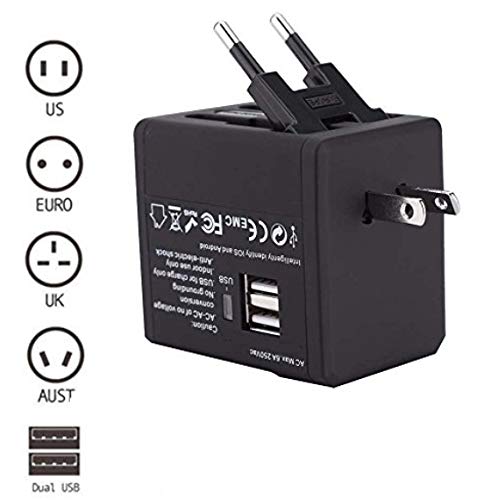 Cuttlefish Universal Worldwide Travel Adapter with Dual USB Ports 1