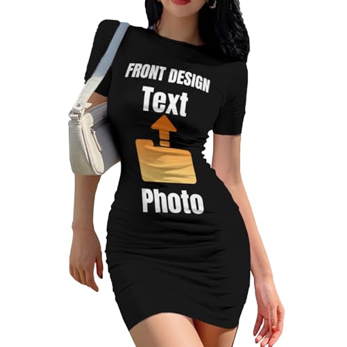 SHEST Tailored Pencil Dress Customizable - Personalized Sexy Women's Slim Fit Office Dress - Business Casual Stretch Fabric Black