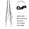 LMZIM 24 inch Goddess Locs Crochet Hair 8 Packs Faux Locs Crochet Hair for Black Women Pre Looped River Locs Crochet Hair with Curly Ends #2