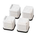 Protection et nettoyage facile : Surélève les objets du sol pour éviter l'accumulation d'humidité et libère de l'espace pour les tuyaux d'évacuation, idéal pour les machines à laver. Simplifie le nettoyage du sol autour des meubles.