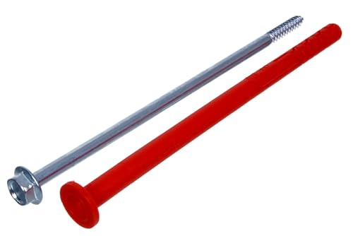 NAJDER Ancoraggi a espansione con vite a testa esagonale SW13 / T40, ancoraggi da parete, zincati 8x80 mm (10 pezzi), per uso intensivo, per pareti solide, calcestruzzo cellulare