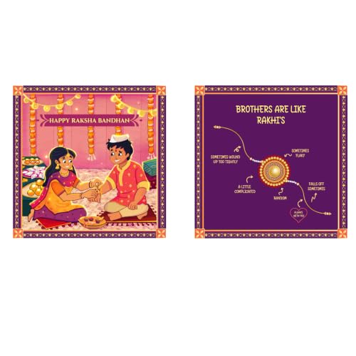 Image of Gifticon Rakhi Set for Brother with Chocolate | Premium Designer Rakhi, Chocolate, Roli Chawal, Greeting Card & Premium Gift Box | Rakhi Hamper for Raksha Bandhan | Ganesh Ji & Rudraksh Rakhi