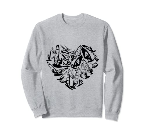 Windsurf Windsurfing heart love gift men women kids Felpa