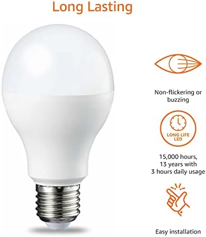 Amazon Basics LED E27 Edison Screw Bulb, 13W (equivalent to 100W), Cool White, Non Dimmable - Pack of 2