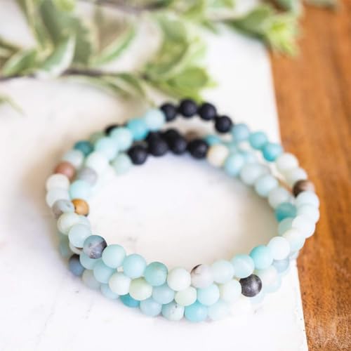 Essential Oil Lava Rock Diffuser Bracelet - HANDMADE IN THE USA - Aromatherapy Gemstone Bracelets for Women - Relaxation Gift for Women4