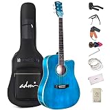 ADM Acoustic Guitar for Beginner Adult, 41 Inch Kids Students Cutaway Acustica Guitarra Starter Bund
