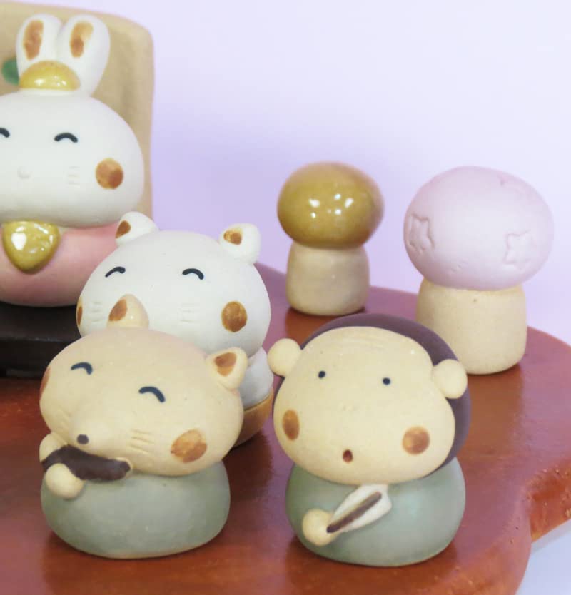 Amazon | 雛人形：森の雛セット/羽田桂子（サバイディー）/ 陶器/ | 平