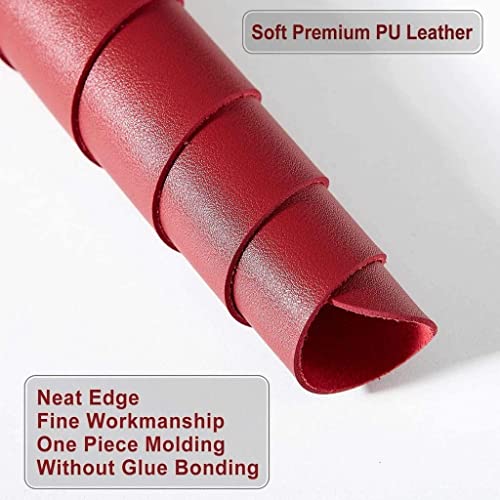 Image of Mouse Pad, Desk Mat, Large Leather Desk Pad, PU pad Waterproof Mouse Pad for Laptop, Office Table Protector Blotter Best Gifts (60 x 30 cm, Red)