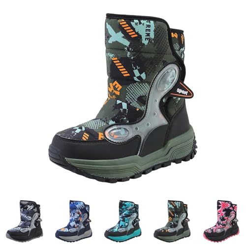 Snow Boots for Toddler Kids Snow Boots Boys Girls Mid Calf Water Proof Warm Faux F𝐮r Lined Insulated Winter Boots2