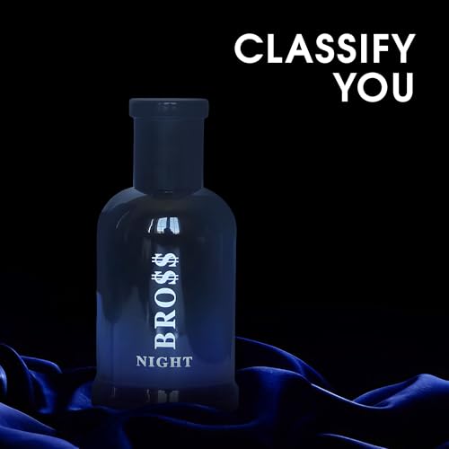 Image of AFLUXE Bross Night Men's Cologne-Timeless & Refined Scent With Citrus, Spices, And Woody Notes - Elegant Long Lasting Fragrance 3.4Fl Oz For Daily Used