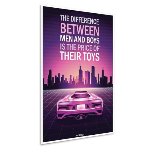 Image of ArtinKart- Car Posters For Wall, Retro Posters for Wall, Poster for Boys Room, Poster for Room Aesthetic, Lamborghini, Pop Art (Paper, 12X18 Inches, Unframed)