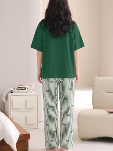 Image of Louis Luxe Cotton Blend Womens Korean Night Dress || Full Pyjama Set ||Korean Nightsuit || Women Nightwear ||Round Neck Full Sleeve Nightsuit || Loungewear || Everyday Nightdress (ND-10)