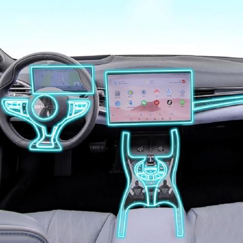 Evita arañazos en consola BYD Seal con película protectora PPF TPU de coche