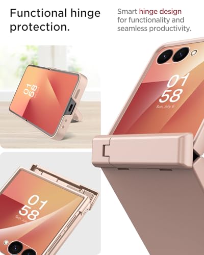 Coque fine pour Z Flip 7 robuste dorée Miimall durable et résistante aux chutes