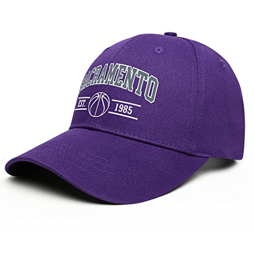 Sacramento Hat Women Snapback Embroidered Mesh Adjustable Trucker Hats For Mens Baseball Cap Dad Hat Sports Fans Gifts Purple #TOP3