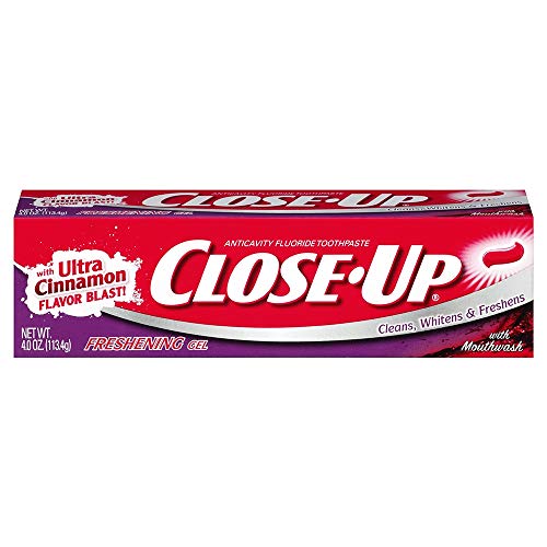 Close-Up Anti-Cavity Fluoride Toothpaste Freshening Gel With Ultra Cinnamon Flavor Blast, 4.0 Oz, 2-Pack #TOP15