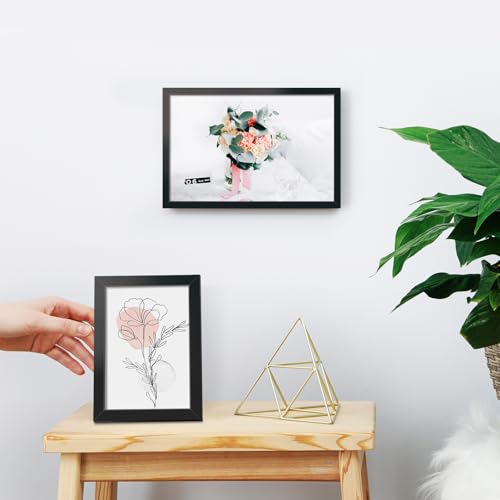 Image of LaVie Home 8x12 Picture Frame Black Set of 10, Display 8 x 12 Picture, Photo Frame Collage for Wall Gallery or Table Deco, Hanging or Tabletop Display