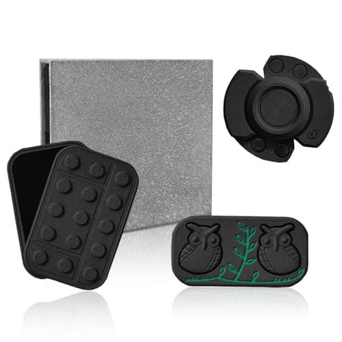 3 PCS Fidget Toys Adults Set, Metal Fidget Slider Magnetic EDC Haptic Fidget Toys for Adults, Stress Anxiety Relief, Enhanced Focus, Gift for Boyfriend, Husband and Father (Black)
