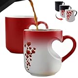 【Couleurs Intenses et Durables】Disponible en couleurs élégantes et contrastées, cette tasse magique en céramique changeante de couleur en forme de cœur conserve une brillance durable après de nombreux lavages. Un accessoire original parmi les mugs et tasses à café, idéal pour la maison ou le bureau